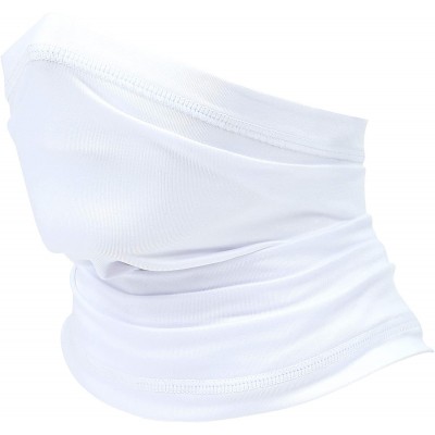 Balaclavas Summer Neck Gaiter Face Scarf/Neck Cover/for Sun Protection Headwear Hear Warp - White - C1197YELO2H $10.13