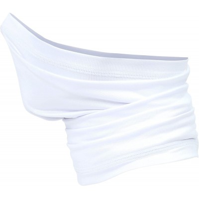 Balaclavas Summer Neck Gaiter Face Scarf/Neck Cover/for Sun Protection Headwear Hear Warp - White - C1197YELO2H $10.13