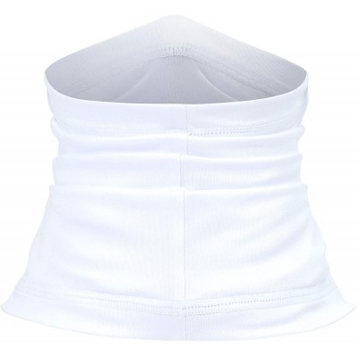 Balaclavas Summer Neck Gaiter Face Scarf/Neck Cover/for Sun Protection Headwear Hear Warp - White - C1197YELO2H $10.13