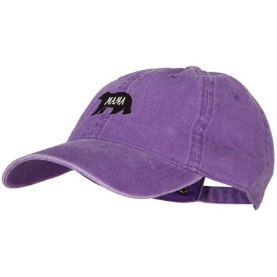 Baseball Caps Mama Bear Embroidered Washed Cap - Purple - CV18A8D0DK8 $27.34
