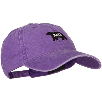 Baseball Caps Mama Bear Embroidered Washed Cap - Purple - CV18A8D0DK8 $27.34