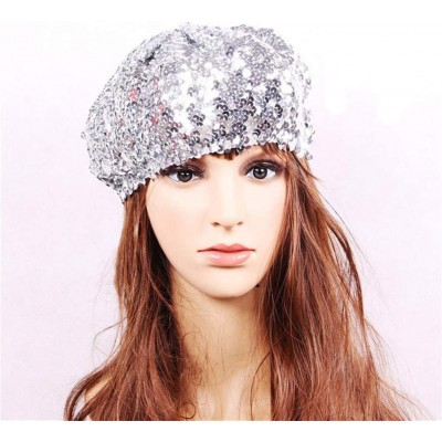 Berets Performance Dancing Vintage Headwear - Silver - C318OZ3C4AH $7.68