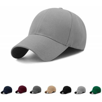 Baseball Caps Baseball Cap Casual Adjustable Plain Baseball Hat for Men Women Dad Tucker Ball Cap - 1 Pcs Grey - CX192W2TU0D ...