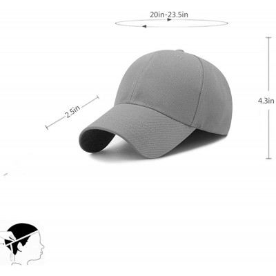 Baseball Caps Baseball Cap Casual Adjustable Plain Baseball Hat for Men Women Dad Tucker Ball Cap - 1 Pcs Grey - CX192W2TU0D ...