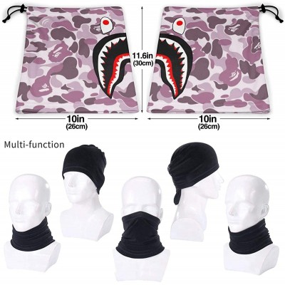 Balaclavas Bape Shark Half Blue Camo Neck Gaiter Warmer Windproof Mask Dust Face Clothing Free UV Face Mask - C01970DYO96 $16.17