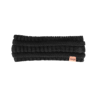 Cold Weather Headbands Winter Warm Cable Knit headband Head Wrap Ear Warmer for Women (Black) - Black - CT18ZT7EEMI $7.38