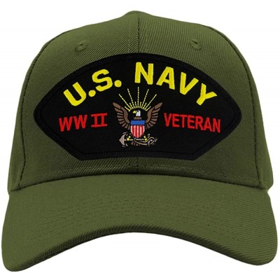 Baseball Caps US Navy- World War II Veteran Hat/Ballcap Adjustable One Size Fits Most - Olive Green - CD18HWRIMNI $22.13