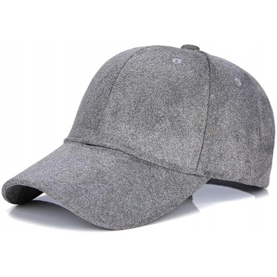 Baseball Caps Hats 2 Pack Men Women Matching Hat Baseball Cap Faux Suede Multicolor - Gray and Turquoise - CF18O4U6NW7 $17.10