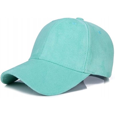 Baseball Caps Hats 2 Pack Men Women Matching Hat Baseball Cap Faux Suede Multicolor - Gray and Turquoise - CF18O4U6NW7 $17.10