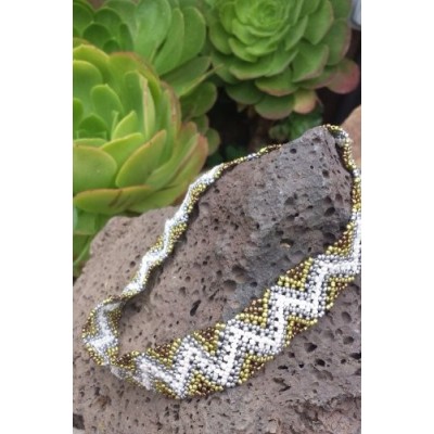 Headbands Bohemian Pattern Elastic Stretch Headbands - Native American Seed Bead Headband Style a - C311KWB1K0X $9.58