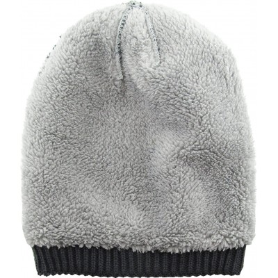 Skullies & Beanies Super Warm Slouchy Fleeced Long Beanie Warm Fur Lined Winter Knit Hat Thick Skull Cap - CY18GLGMIYC $14.41