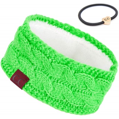 Cold Weather Headbands Winter Fuzzy Fleece Lined Thick Knitted Headband Headwrap Earwarmer(HW-20)(HW-33) - CG18XEDQUH3 $8.89