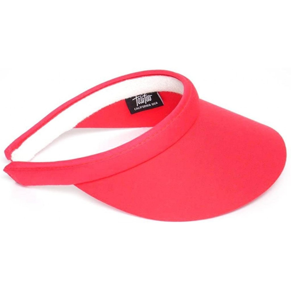 Visors Women's Mid Size Clip On Brim Visor - Raspberry - CG11I34ZL65 $29.48