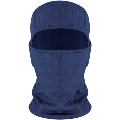 Balaclavas Balaclava Face Mask Adjustable Windproof UV Protection Hood - Dark Blue - C3182YUASSI $20.05