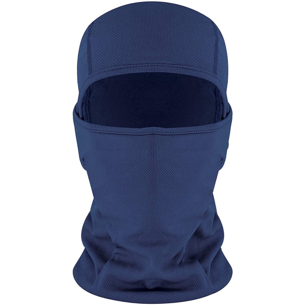 Balaclavas Balaclava Face Mask Adjustable Windproof UV Protection Hood - Dark Blue - C3182YUASSI $10.68