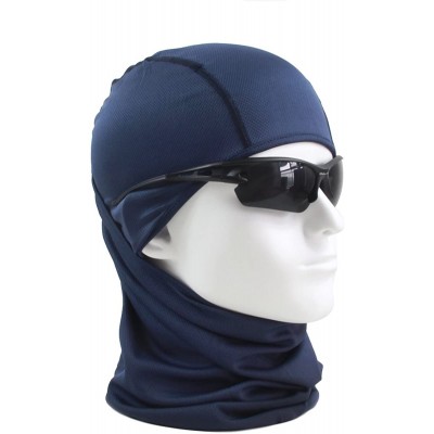 Balaclavas Balaclava Face Mask Adjustable Windproof UV Protection Hood - Dark Blue - C3182YUASSI $10.68