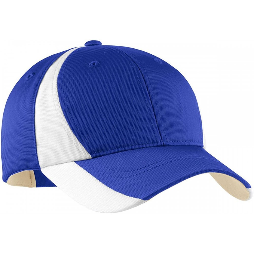 Baseball Caps Men's Dry Zone Nylon Colorblock Cap - True Royal/White - C511QDSF5MX $8.24