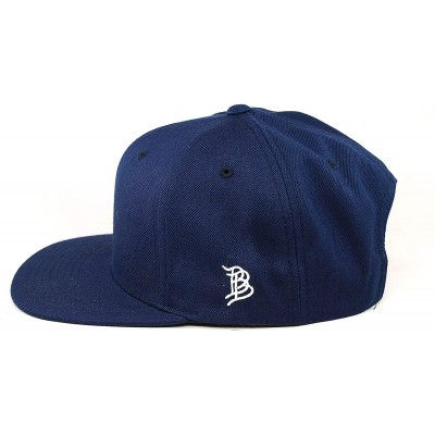 Baseball Caps 'The Old Glory' Leather Patch Classic Snapback Hat - One Size Fits All - Navy - CW18IGOY8ER $26.27