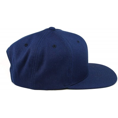 Baseball Caps 'The Old Glory' Leather Patch Classic Snapback Hat - One Size Fits All - Navy - CW18IGOY8ER $26.27