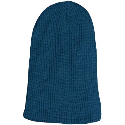 Skullies & Beanies Cotton Embossed Knit Slouchy Beanie Winter Warm Ski Skater Hip-hop Hat - Persian Blue - C5180Q8OC0K $12.96