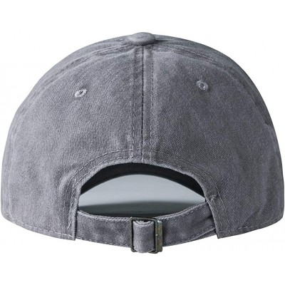 Baseball Caps Vintage Washed Twill Cotton Baseball Caps Low Profile Dad Hat - Grey - CU18R287Z2N $8.98