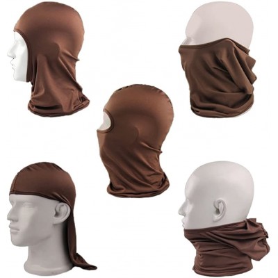 Balaclavas Multi-Purpose Balaclava Wind Cap Motorcycle Ski Scarf Full Face - Yellow - CC11R4RBDS7 $7.04