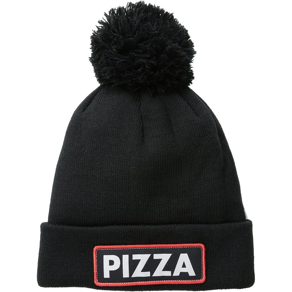 Skullies & Beanies Men's The Vice - Black (Pizza) - CW11J45LO59 $22.27