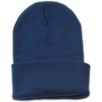 Skullies & Beanies Long Cuff Beanie Cap - Navy - CB112I1PCDV $11.17