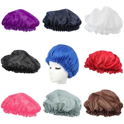 Headbands Women Cotton Flower Sleep Night Cap Head Cover Bonnet - Blue - C018ME8NIAL $10.82