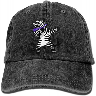 Baseball Caps Cowboy Hat Cap For Men Women Dabbing Zebra - Black - CA18CDYY6H0 $19.70