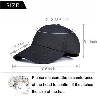 Baseball Caps Baseball Caps Classic Dad Hat Men Women Adjustable Size 35 Optional - 501 Black - CH18SXUCLHW $9.76