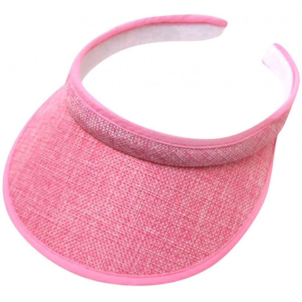 Visors Ultralight Visor with Twill- Moisture Wicking and Reflective Sports Visor- Multiple Colors - Pink - CC18STRK9UM $6.66