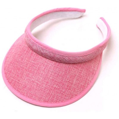 Visors Ultralight Visor with Twill- Moisture Wicking and Reflective Sports Visor- Multiple Colors - Pink - CC18STRK9UM $6.66