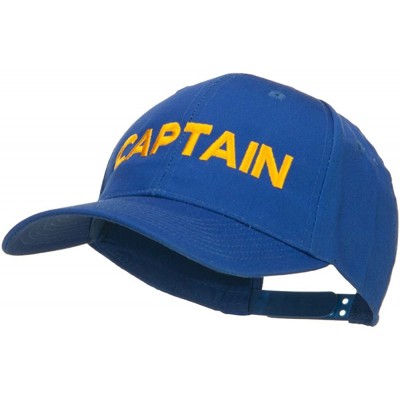 Baseball Caps Captain Embroidered Cap - Royal - CR11HVO0QKT $23.53