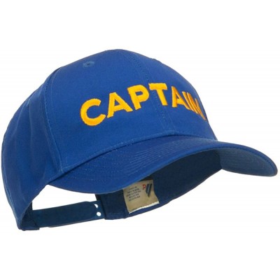 Baseball Caps Captain Embroidered Cap - Royal - CR11HVO0QKT $23.53