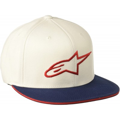 Baseball Caps Men's Ageless Flatbill Hat - White/Red - CL12ODKC5X8 $26.06