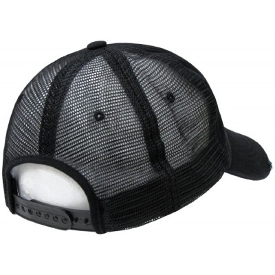 Baseball Caps Vintage Mesh Cap - Black + Black - CR119F25TFR $24.46