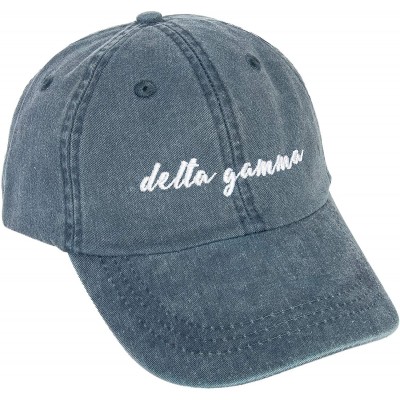 Baseball Caps Delta Gamma (N) Sorority Baseball Hat Cap Cursive Name Font dg - Midnight Blue - CF18S089LRN $18.35