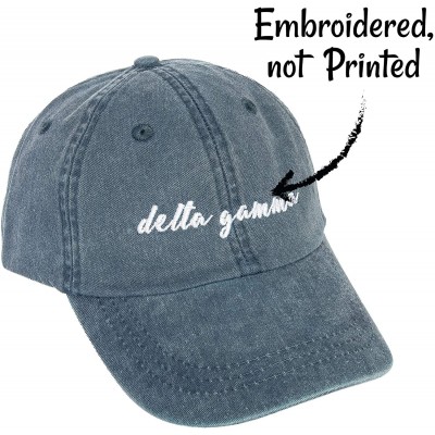 Baseball Caps Delta Gamma (N) Sorority Baseball Hat Cap Cursive Name Font dg - Midnight Blue - CF18S089LRN $18.35