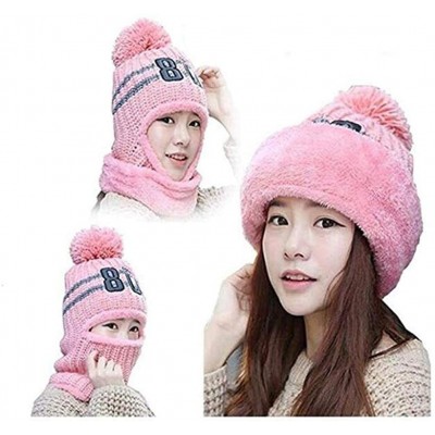 Balaclavas Winter Warm Balaclava Knitted hat- Winter Protective Headgear Wind Resistant Cap - C4188GO64ZY $23.17