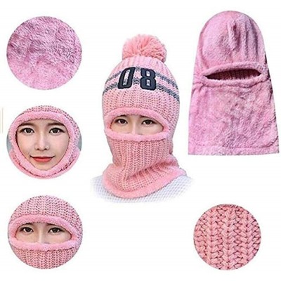 Balaclavas Winter Warm Balaclava Knitted hat- Winter Protective Headgear Wind Resistant Cap - C4188GO64ZY $23.17