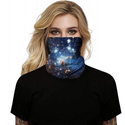 Balaclavas Headband for Women Men Bandana Head Wrap Scarf Neck Warmer Headwear Balaclava for Sports - Blue Galaxy 5 - CC197NN...