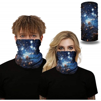 Balaclavas Headband for Women Men Bandana Head Wrap Scarf Neck Warmer Headwear Balaclava for Sports - Blue Galaxy 5 - CC197NN...