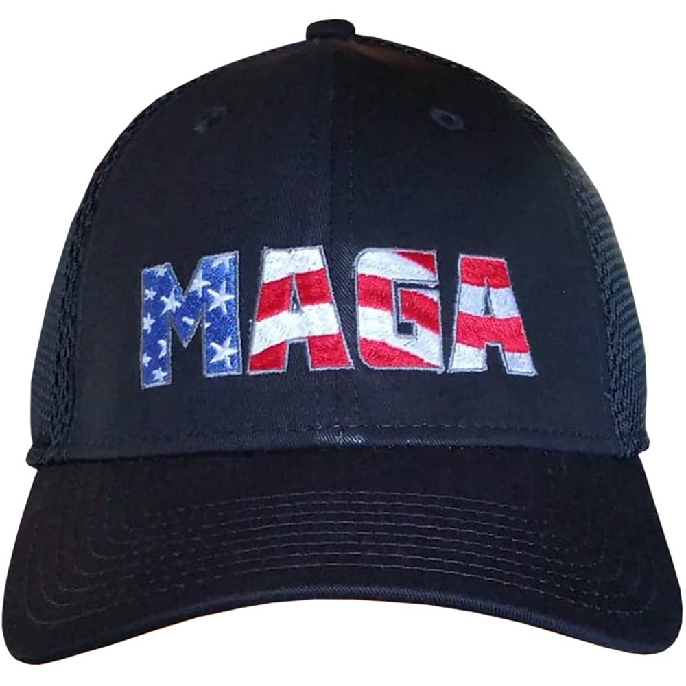 Baseball Caps MAGA Hat - Trump Cap - New Era Structured Black/Redwhitebluemaga - CM18HNAUWY0 $20.26