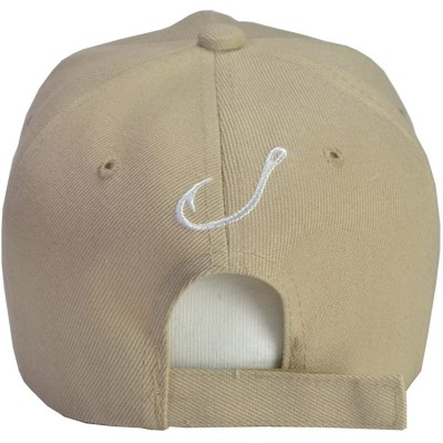 Baseball Caps Outdoors Fishing Hats (20+ Styles) Bite Me- Bass- Trout - Kiss My Bass Khaki - CV18S93QMRK $8.65