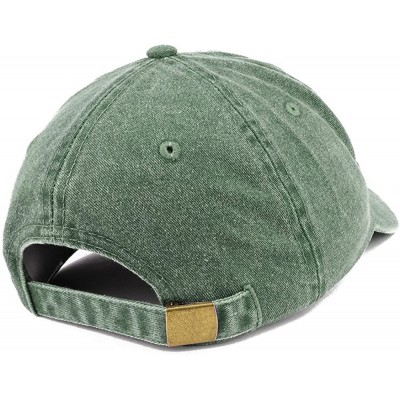 Baseball Caps Palm Tree Embroidered Washed Cotton Adjustable Cap - Dark Green - CS185LTAKXE $21.08