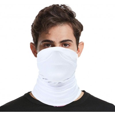 Balaclavas Summer Neck Gaiter Scarf- Cooling Cycling Mask- Breathable Fishing Mask Face Bandana - White - CB198NA779K $9.70