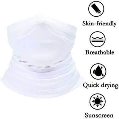 Balaclavas Summer Neck Gaiter Scarf- Cooling Cycling Mask- Breathable Fishing Mask Face Bandana - White - CB198NA779K $9.70