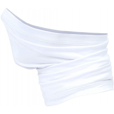 Balaclavas Summer Neck Gaiter Scarf- Cooling Cycling Mask- Breathable Fishing Mask Face Bandana - White - CB198NA779K $9.70