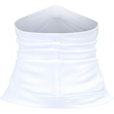 Balaclavas Summer Neck Gaiter Scarf- Cooling Cycling Mask- Breathable Fishing Mask Face Bandana - White - CB198NA779K $9.70